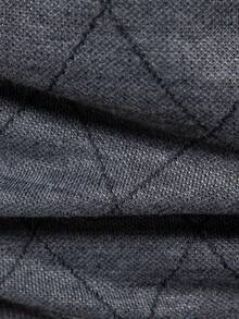 Men's Autumn/Winter New Half-Zip Casual Everyday Knit Pullover Sweater, Diamond Line Pattern