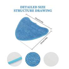 GFRED 2/3/4Pcs Vax Steam Mop Replacement Pads Compatible With Vax Total Home S7/S86-SF-CC/S86-SF-C/S85-CM/S85-SF-R/S84-W7-P Easy To Assemble Soft Microfiber Effective Dust Removal Cleaning Accessories - Multicolor - View 3