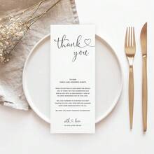 Bộ 5/20/50 tấm thiệp cảm ơn cá nhân hóa, đơn giản và trang nhã; Thiệp cảm ơn đám cưới thiết kế hiện đại dành cho bàn tiệc. ,Tình yêu vĩnh cửu - Nhiều màu - Xem 13