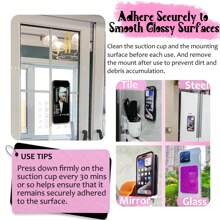 Suction Phone Case Mount, Sillicon Adhesive Phone Accessory For Phone, Hands-Free Fidget Toy Mirror Shower Phone Holder, Videos And Selfies