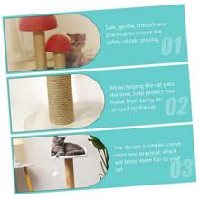 Tiragraffi per gatti, Albero per gatti, Accessori per telaio di arrampicata fai-da-te per gatti, Palo di sisal di ricambio, Colonna verticale, Tappetino per graffiare i gatti