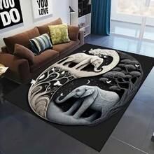 25 Years New Large Area Rug, Personalized Animal Patterns, Modern Stylish Design, Made With High-Density Knitting, Features Slip-Resistant And Fade-Resistant Surface With High Friction Resistance, Non-Slip Granule Backing For Enhanced Grip.