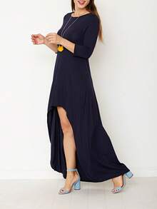 Boho Retro Vintage  Solid  Grey Color Block Color Sleeveless Grey Maxi Dress Racer | S-3X - 黑色 - 查看 2