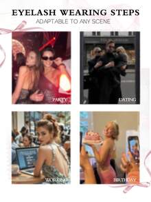 7Pairs Russian Inspired Cat Eye Mink Fake Eyelashes, Natural Looking D Curl Fluffy False Lashes Extension - Criss Cross lashes - View 5