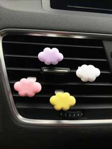 2pcs Car Air Outlet White Cloud Decoration With Multiple Colors To Choose From
