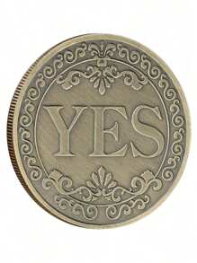 Moneda conmemorativa chapada con una cara para 'Sí' y otra para 'No' - Un recuerdo divertido y emocionante para tomar decisiones