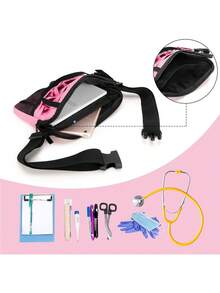 1pc Nurse Fanny Pack With Medical Gear Pockets, Nurse Waist Pouch Nurse Tool Belt With Tape Holder For Stethoscopes, Bandage Scissors And Other Medical Supplies - Multicolor - View 3