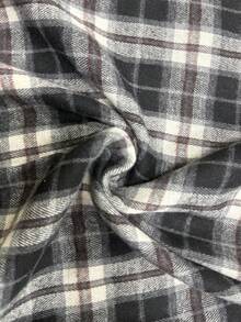 Women's Regular Plaid Dropped Shoulder Long Sleeve Loose Casual Shacket, Versatile Autumn