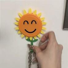 1/2PCS Sunflower Wall Hooks - Stretchable Self-Adhesive No Drill Hooks For Kitchen,Office,Door (ABS Material) Cute Flower Hooks For Keys,Towels,Home Decor