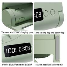 GICOOK Fan, Fans, Portable Fan, Fans Portable, Mini Fan, Home, Ventilador, Ventilador Recargable Mini USB Desktop Fan, Rechargeable Portable Fan With Clock, With 3 Speeds And Foldable Storage For Silent Operation - Lightweight And Portable Cooling For Home, Office, Dormitory And Travel