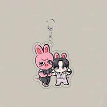 Sanrio 1 pezzo Portachiavi SKZOO, merchandise del gruppo idol coreano SKZ per fan, collezione creativa derivata, regalo per le vacanze per decorare borse, collezione premium, ideale per San Valentino, Natale, Eid Al-Adha