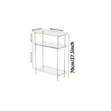 1 件亚克力窄边床头柜，适用于小空间卧室，卧室、客厅、浴室迷你边桌，梳妆台收纳架