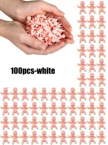 10/50/100 piezas- Miniatura de bebés de plástico de colores variados, figuritas de bebé de plástico pequeñas a granel para juegos de baby shower, cubitos de hielo, etc.