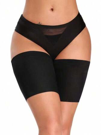 Women Summer Anti-Chafing Leg Sleeves, Friction Prevention, Non-Slip, Solid Color