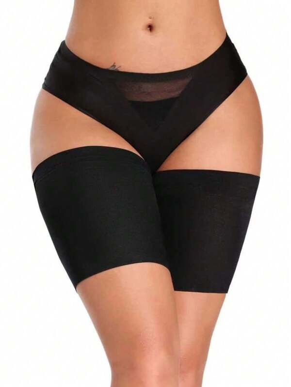 Women Summer Anti-Chafing Leg Sleeves, Friction Prevention, Non-Slip, Solid Color