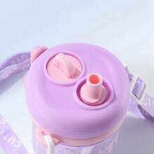 1pc 650ml/22oz Plastic Cup With Straw, High-Quality Water Bottle, Suitable For Office Women, Anti-Drop And Heat Resistant, Flower Tea Drinking Cup With Separation Of Tea And Water