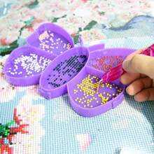 1 set Bandejas de clasificación de cuentas de plástico, bandeja para pintura de diamantes, accesorios de placa de cuentas para pintura de diamantes DIY, herramientas para pintura de diamantes