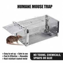 1/2 Rat Trap Mouse Catcher Humane Cage Live Animal Rodent Mice Indoor Outdoor - Silver - View 3