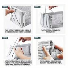 1/2 Rat Trap Mouse Catcher Humane Cage Live Animal Rodent Mice Indoor Outdoor - Silver - View 5