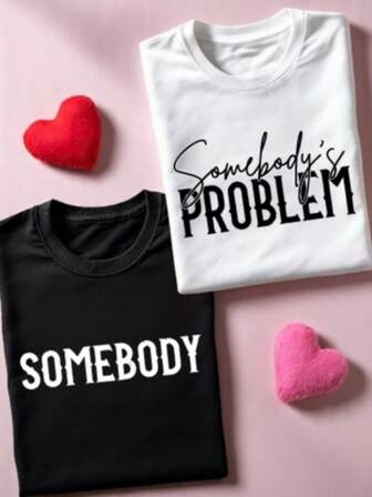 1 PC Somebody's Problem T-Shirt, Somebody Shirt, Funny Couple Gift, Couple Matching, Wifey And Husband, Country Music, Funny Matching Tee IT-3215