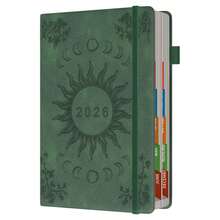 Sailingvan 1 本日记本 2026 年每日一页 A5，从 2026 年 1 月到 2026 年 12 月，带月视图的预约簿，带松紧带封口，笔环，彩色标签，内袋，A5（5.7 英寸 X 8.3 英寸） - A5 - 查看 9