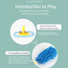Kids Pretend Play Butler Car Cleaning Toy Set, Toddler Broom Toy, Children Room Cleaning Playset, Christmas Birthday Gift For Boys Girls (Style & Accessories Random)