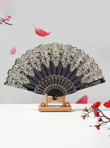 Abanico plegable grande - Estampado vibrante de dinero, emocionante para aplaudir, abanico plegable de tela, abanico estilo euro, abanico de kung-fu, abanico de libras y dólares, herramienta mágica para fotografía