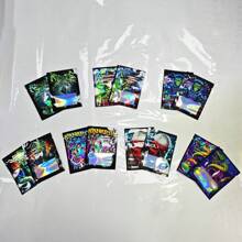 100 piezas de bolsas Mylar con cierre zip resellable, de 6*8 cm, bolsas de empaque de plástico holográfico láser con ventana, a prueba de olores, a prueba de olor, bolsas de almacenamiento selladas extra pequeñas