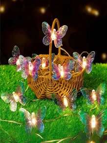 1pc Romantic 3D Butterfly LED Fairy Light, Artistic Decorative Butterfly Animal Theme, Battery Powered, Perfect For Valentine's Day Decor, Ideal Birthday Gift, Wedding Decoration, Suitable For Indoor Home & Outdoor Garden, Bedroom, Park, Festival Party Ambience Lighting, Wedding Table Center Piece, Thanksgiving, New Year, Floral Arrangement, 59/118ft, For Flowers, Gifts And Decor, Dreamlike Ambiance