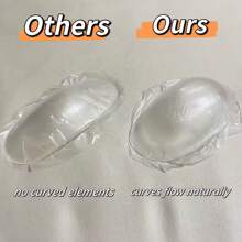 1 Paar Silikon Schulterpolster & Büstenpolster, verdickt & verbreitert, neues Design, waschbar & wiederverwendbar, verbessert Schultern & Büste, korrigiert eckige Schultern, Geheimwaffe für eine gute Figur, unsichtbare rutschfeste Schulterpolster, geeignet für verschiedene Outfits