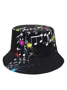 Elegante cappello secchiello con design della corona "È il mio compleanno" - leggero, nero con scritte dorate, 1 pezzo cappello secchiello in poliestere per feste di compleanno