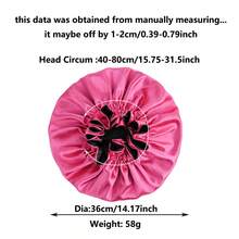 Reversible Satin Shower Cap, Smooth European-Style Sleeping Cap With Lace, Bathing Cap To Protect Hair And Prevent Hair Loss - Champagne - View 11