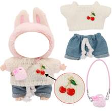 Outfit Set: Sweater And Jeans For Plush Doll, Includes Cute Accessory Bag (Doll Not Included), Merchandise