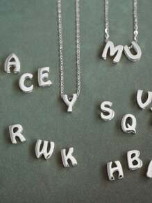 Collier avec 26 lettres de l'alphabet en argent sterling S925, collier à chaîne claviculaire pour femmes