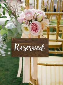 1Pc Custom Wooden Sign, Rustic Wooden Signs Wood Reserved Seating Sign, Personalized Wooden Board Decor For Farmhouse, Wedding Decorations,Bar, Custom Made, Home Wooden Wall Art Decor Wooden Signs Funny Gifts For Wedding Decor, Outdoor Home Ornament Stylish Wood Backing For House Office Garden Apartment Wall Mounted Weatherproof Housewarming Gift, Personalized Art Plaque, Valentine Day, Valentine Day Decor Gifts Birthday Graduation,Art Activities For Children - Multicolor - View 3