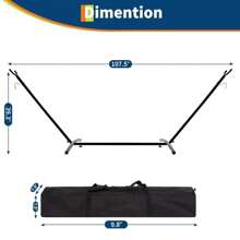 Double Hammock With Space Saving Steel Stand, 2 Person Heavy-Duty Hammock With Carry Bag, For Garden, Yard Or Outdoor, 450lbs Capacity