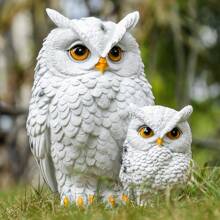 Charming Decor, Hand-Painted Resin Owl Statue - Bird Repellent For Garden, Lawn & Patio Decor Perfect Gift For Owl Enthusiasts