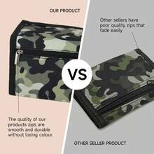 Carteras de camuflaje para hombres, mujeres y tarjetero, mini cartera, monedero, billetera plegable, regalo - Negro - Ver 4