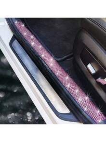 1件装汽车多色水钻门槛条车门框保护防踩贴纸防刮防划痕条通用内饰装饰 - 均碼 - 查看 17