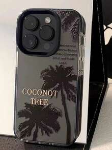 1pc Dual-Color Transparent Black Edge Cool Coconut Tree Shockproof Full Coverage TPU+PC Material Phone Case Compatible With IPhone 13 14 15 Pro Max 16 16 Pro 16 Pro Max 16E 17 17 Pro 17 Air 17 Pro Max, IPhone 11 12 Pro Max X XR XS Max 7 8 Plus 13 Mini 12 Mini 6S Plus 11 Pro Max 14 Pro 14 Plus 15 Plus Couples Design
