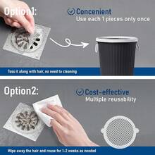Disposable Hair Catcher Shower Drain Mesh Stickers, Hair Catchers Shower, 25 Pack, 3.5 Inch - Round - 3.5吋 - 25個裝 - 查看 3