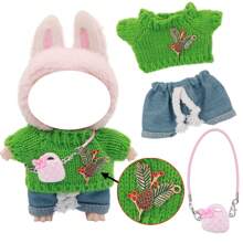 Outfit Set: Sweater And Jeans For Plush Doll, Includes Cute Accessory Bag (Doll Not Included), Merchandise