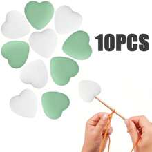 6-16pcs Silicone Heart-Shaped Knitting Needle Protectors, Knitting Accessories And Supplies For Beginners, DIY Crafts, Knitting And Crochet Tools, Needle Tip Covers In Lavender Purple, White, Grass Green, Cream, Rose Pink, Turquoise Blue - Multicolor - View 34