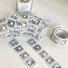 Sanrio 500pcs Sanrio Bochako Travel Sticker Roll - Cute Cartoon Sealed Label, Suitable For Diary And Handicrafts, Laptop, Suitcase, Water Bottle, Handclip DIY Decoration, Cute Stickers School Supplies,Back To School