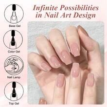 Mtssii 7ml Jelly Ice Transparent Nude Gel Nail Polish Light Pink Milky White Color Shimmer Glitter Soak Off UV LED Gel Varnish Nail Supplies Nail Art DIY Fashion For Nail Decoration In Nail Salons Gift For Women Nails - Nhiều màu - Xem 4