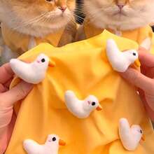 Hochwertige 3D Ente Muster Haustierkleider, leichter Sommeroutfit für Katzen & kleine Hunderassen wie Ragdoll, Chinchilla, Pudel, Teddy