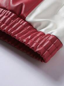 Men's Outdoor Jacket, Racing Suit, Bomber Jacket, Baseball Jacket, Outdoor Jacket, Stand Collar Motorcycle Jacket - Red - View 4