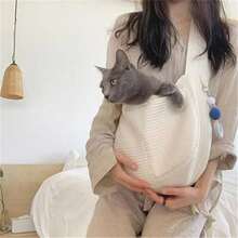 Mochila para mascotas, cómoda bolsa hecha a mano para perros, portador de gatitos para mascotas, viaje al aire libre, transpirable, bolso de hombro tipo bandolera, suministros - Blanco - Ver 7