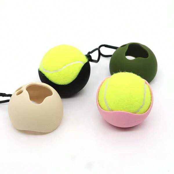 Portapelotas de tenis con gancho, liviano, de fácil instalación, soporte con correa de manos libres para mascotas, accesorios para mascotas
