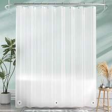 Shower Curtain Liner, 72x72 Clear Shower Curtain Liner, Waterproof Plastic Shower Liner, Cute Lightweight PEVA Shower Curtain For Bathroom With 3 Magnets And 12 Rustproof Metal Grommets - Frosted - View 9